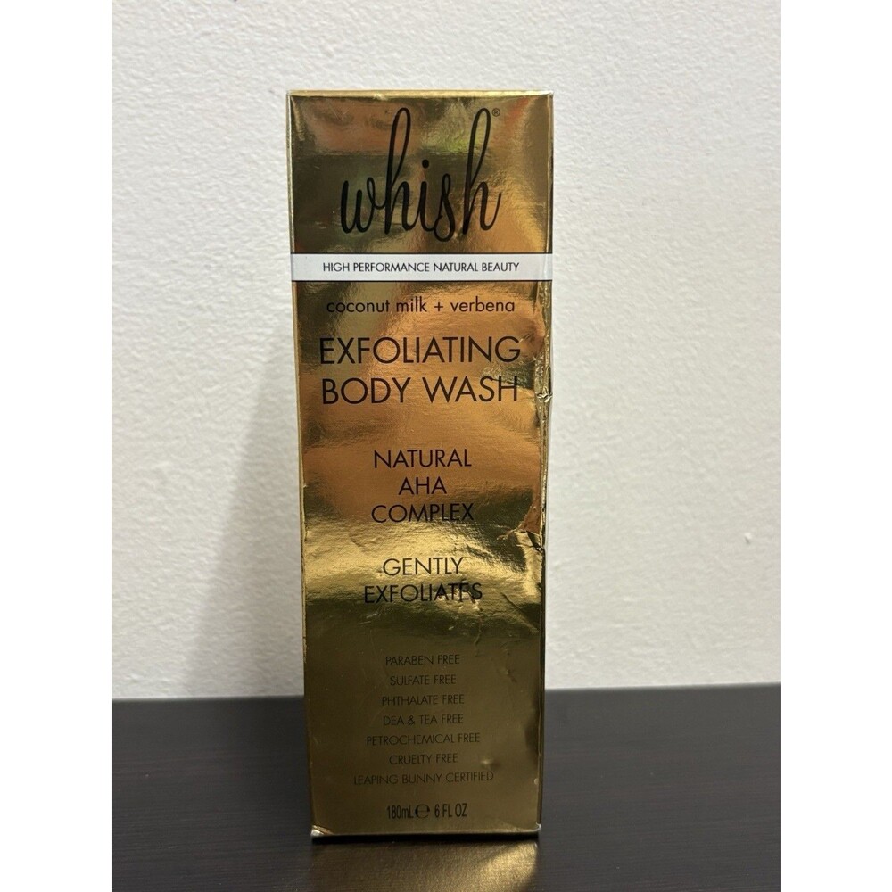 Whish Exfoliating Coconut Milk & Verbena Body Wash 6 oz